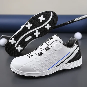 Профессиональная мужская обувь для гольфа, большой размер 37-47, противоскользящая обувь для гольфа для отдыха, мужская обувь для тренировок по гольфу для прогулок на открытом воздухе