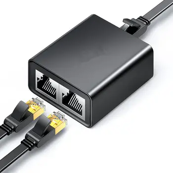 CM210 от 1 до 2 RJ45 Splitter Ethernet Адаптер Интернет Сетевой Кабель Удлинитель RJ45 Соединительный Соединитель для ПК TV Box Маршрутизатор