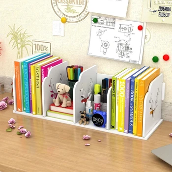 Настольная книжная полка студенческая подставка для книг простая настольная полка детский стол офисный ящик для хранения мультяшный маленький книжный шкаф