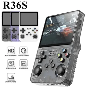 R36S Ретро Портативная Игровая Консоль Linux System с 3,5-Дюймовым IPS Экраном Портативный Карманный Видеоплеер 128 ГБ Games Boy Gift