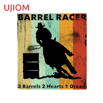 UJIOM Barrel Racing Украшение дома Декор гостиной Наклейки на стены Декор детской спальни Влагостойкая наклейка на стену