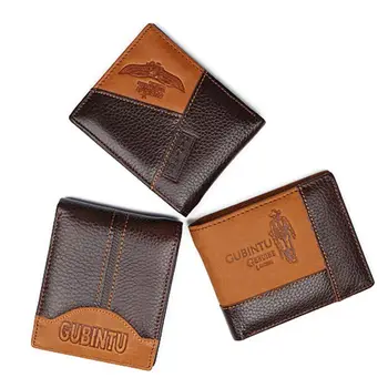 Ретро Кошельки с 3 складками, простой мужской кожаный кошелек из натуральной кожи для отдыха, классика, городской карманный кошелек для отдыха, ежедневное использование
