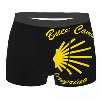 Боксерские шорты Camino De Santiago в виде ракушки-гребешка Для Homme, нижнее белье Peregrino с 3D-принтом, трусики-трусы, Дышащие трусы