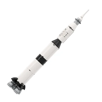 Gobricks MOC масштаб 1:330 Apollo Saturn V Космическая Ракета Строительный Блок набор Исследующий Вселенную Ракета-Носитель Кирпич Детские Игрушки