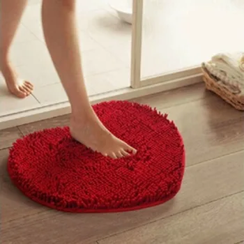 26*37см любовь в форме сердца коврик нескользящий мягкий пушистый микрофибры ванная комната пол коврик для спальни коврик ковры для гостиной