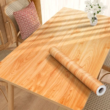 Наклейка на стол Мебель Самоклеящиеся водонепроницаемые наклейки на стол Обеденный стол Изменение цвета скатерти Имитация древесины