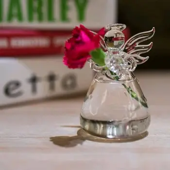 Стеклянная Ваза в форме Ангела, красивый Прозрачный Гидропонный контейнер, креативные украшения для стола в гостиной