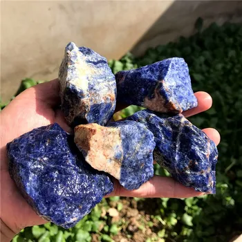 Натуральный необработанный синий содалит, необработанный камень, кристаллы кварца, Целебный минерал, Аквариум, украшение для дома, комнаты, Драгоценный камень, Энергия 1шт