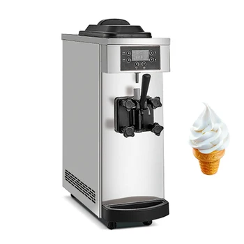 Электрическая портативная полностью автоматическая машина для приготовления мороженого в виде рожков с клубничным пломбиром