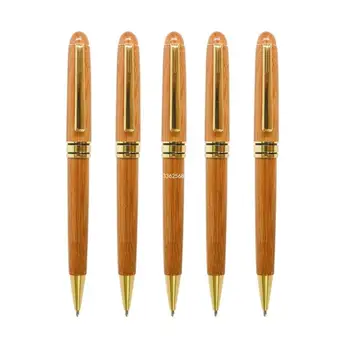 5 шт. Бамбуковая шариковая ручка, Деревянная шариковая ручка, Бамбуковая шариковая ручка, Устойчивая Экологически чистая ручка челнока