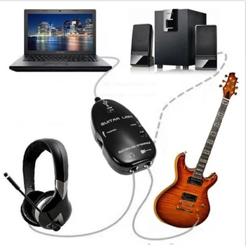 1 шт. USB-кабель Интерфейс для электрогитары Аудиосвязь Гитарный кабель для MAC/PC для записи MP3 Гитарные аксессуары