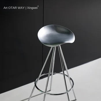 Xl Барный стул из алюминиевого сплава, высокий табурет, бытовой барный стул из кованого железа, креативный поворотный