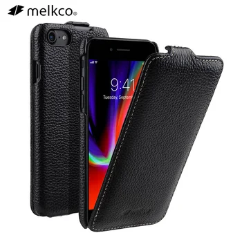 Флип-чехол для телефона Melkco из натуральной кожи для iPhone SE 2022 2020 SE3 SE2 7 8 Plus Бизнес-класса класса Люкс из воловьей кожи, чехол для сумки