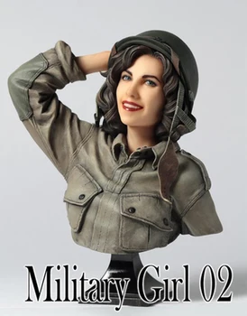 Новый в разобранном виде 1/10 95 мм бюст девушки в стиле милитари солдатский набор из смолы Игрушки своими руками неокрашенная модель из смолы