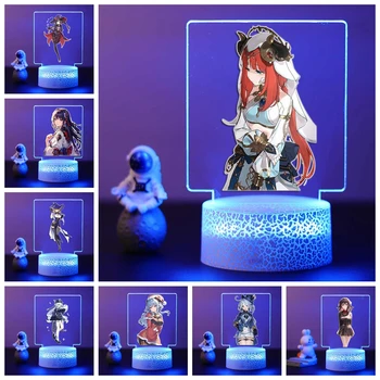 1 шт. Ночник Hot Genshin Aether 3d Illusion для декора игровой комнаты в подарок любимой девушке