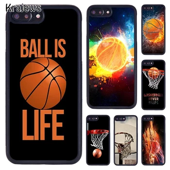 Krajews Ball is Life Баскетбольный Чехол Для Телефона iPhone SE2020 15 14 6S 7 8 Plus 11 12 mini 13 Pro X XR XS Max cover shell coque