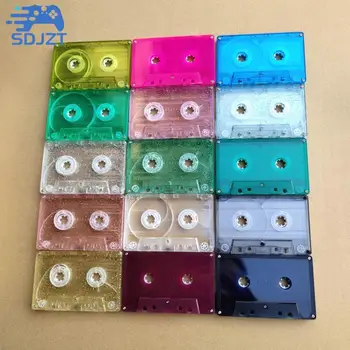 Цветной Прозрачный Футляр Для кассеты Пластиковый Аудио-Магнитный Корпус Кассеты Для Аудиозаписи Пустая Катушка Для Намотки кассеты (без ленты)