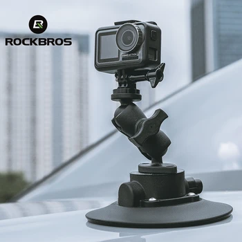 Держатель для экшн-камеры для автомобильного телефона ROCKBROS, крепление на присоске, регулируемая на 360 градусов для GoPro Air   