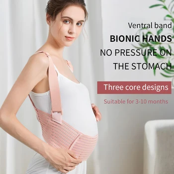 1 ШТ. Дородовой пояс для поддержки живота для беременных женщин, Летний дышащий пояс для поддержки талии, брюшной пояс