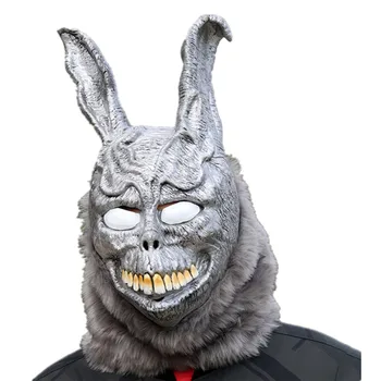 Призрачный кролик Фрэнк, косплей, вечеринка на Хэллоуин, Реалистичный латексный головной убор, 3D Маска