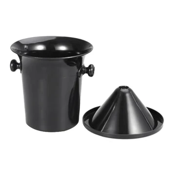 Винная Свалка Черная Пластиковая Винная Плевательница - Стандартный Размер С Черной Воронкой Для Шампанского