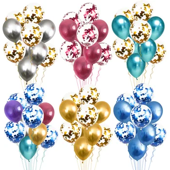 Хромированные Металлические латексные шары, Набор Конфетти из воздушных шаров, украшения для детского Дня рождения, Воздушные Шары, свадебные украшения, Гелиевый баллон