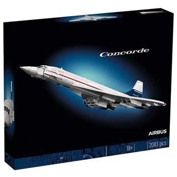 2023 НОВЫЕ 10318 ЗНАЧКОВ Concorde Airbus Знаменитая Сверхзвуковая Коммерческая Пассажирская Модель Самолета Строительные Блоки Игрушки Для Детских Подарков