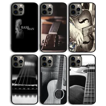 Классическая Деревянная Гитара Чехол Для Телефона Задняя Крышка для iPhone 15 SE2020 14 13 11 12 Pro Max mini XS XR X 8 Plus 7 6S Shell Coque