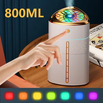 Ароматический диффузор Масляный диффузор 7 цветных огней Ароматический диффузор для аксессуаров для дома 1000 мл Увлажнитель воздуха с подсветкой USB