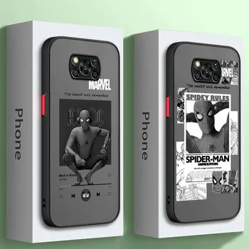 Модный Тренд Marvel С Пауками Чехол Для Телефона Xiaomi Poco X5Pro M5 X3 NFC C40 X3 X4 GT 13 Pro 12T 10T Противоударные Матовые Мягкие Чехлы