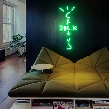 Кактус Джек Светодиодная неоновая вывеска USB Подсветка Украшение комнаты Неоновый свет Рэп Украшение стен спальни на Западном побережье Паб Бар Декор для вечеринок Искусство