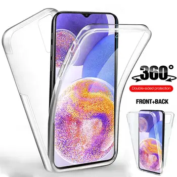 360 Полноразмерный Чехол Для Samsung Galaxy A23 4G Двусторонний Прозрачный Противоударный ПК + TPU Защитный Чехол Для Samsung A23 5G