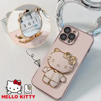 Креативный силиконовый чехол Sanrio Hello Kitty для iPhone 14 Plus 14 13 12 11 Pro Max, модный анимационный чехол для телефона для iPhone