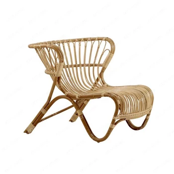 Ротанговый стул, кресло-кушетка, одноместный балкон, гостиная, кресло для отдыха со спинкой из натурального ротанга