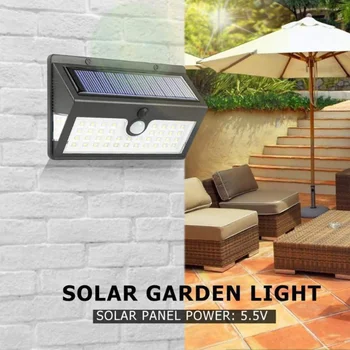 Светодиодная фара с солнечной панелью, 3-сторонний настенный светильник, наружный сад, солнечный датчик, освещение настенного крыльца, светильники для сада, двора