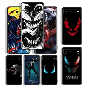 Marvel Venom Dark Hero Противоударный Чехол для Google Pixel 7 6a 6 Pro 5 4 4A XL 5G Черный Чехол Для Телефона Shell Soft Fundas Capa