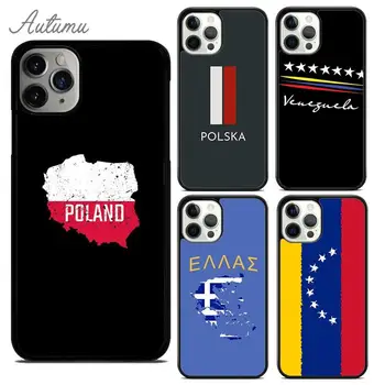 Чехол для Телефона с Флагом Греции Польши Венесуэлы для iPhone 15 SE2020 11 12 13 14 Pro Max mini XR XS 6 7 8 Plus coque Fundas Shell