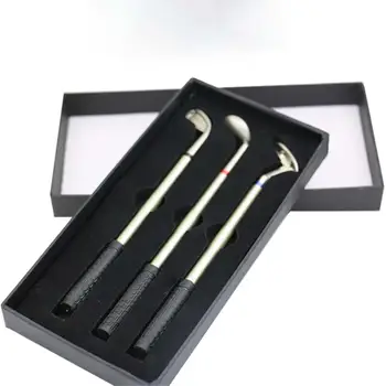 Шариковая ручка для гольфа 3шт с упаковочной коробкой, забавные черные, синие и красные чернила для игроков в гольф, бизнес-подарок, реквизит для гольф-клуба, свадьба