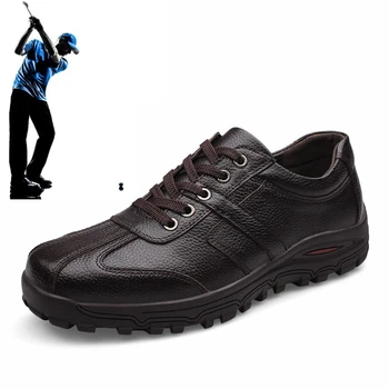 Весенние новые мужские туфли для гольфа Уличная классическая повседневная обувь для ходьбы Мужские удобные туфли для гольфа без подкладки