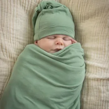 Одеяло для новорожденных, Шапочка, повязка для волос, Детское полотенце для защиты от ударов, Детское вязаное одеяло, Полотенце для пеленания