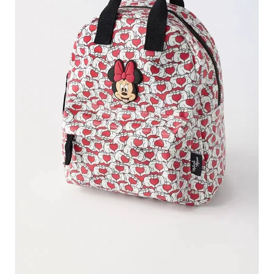28X24X12 см Сумка через плечо с рисунком Диснея, рюкзак, Милая Школьная сумка с Минни для маленьких девочек, подарок для детей в детском саду Изображение 0