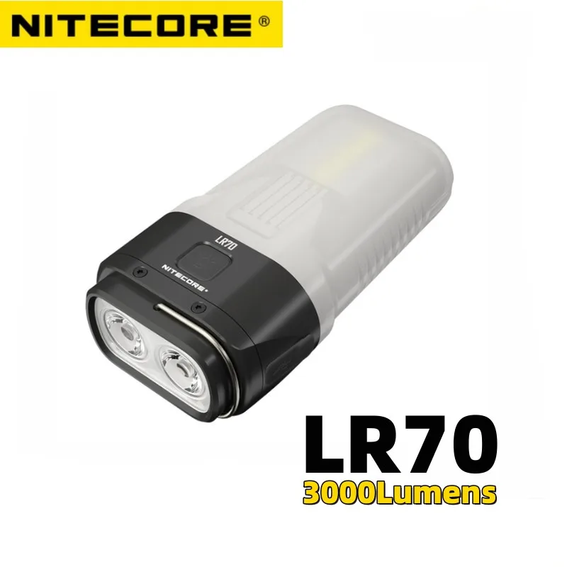 NITECORE LR70 3-в-1 USB-C Перезаряжаемый Фонарик 3000 Люмен Кемпинговый Фонарь Быстрая Зарядка Блок Питания Фонарик Встроенный Аккумулятор Изображение 0