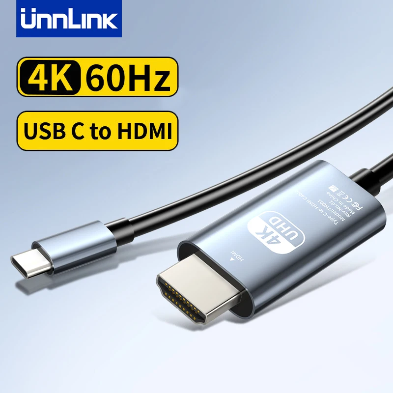 Unnlink USB C Кабель HDMI Type C к адаптеру HDMI 4K 8K Конвертер для ноутбука, телефона, телевизора для MacBook Pro Air iPad Samsung Изображение 0
