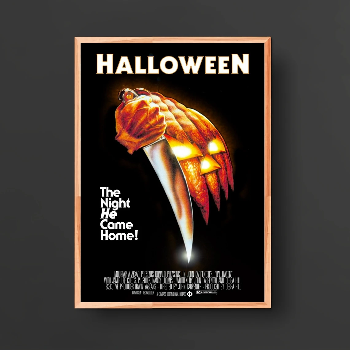 Классический постер фильма на Хэллоуин, печать на холсте, украшение для дома, настенная живопись (без рамки) Изображение 0