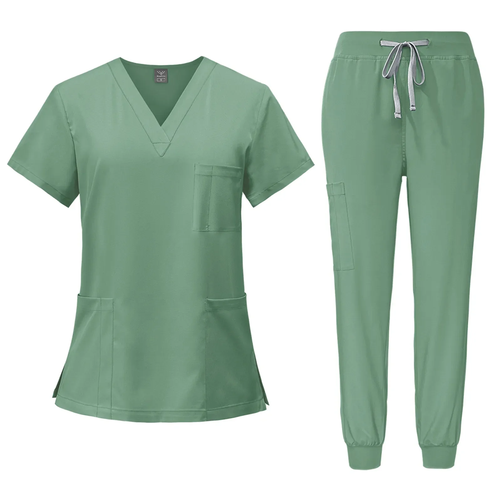 Многоцветная унисекс Аптечная униформа медсестры, рабочая одежда больничного врача, униформа для хирургии полости рта, медицинские скрабы, женские наборы Изображение 0