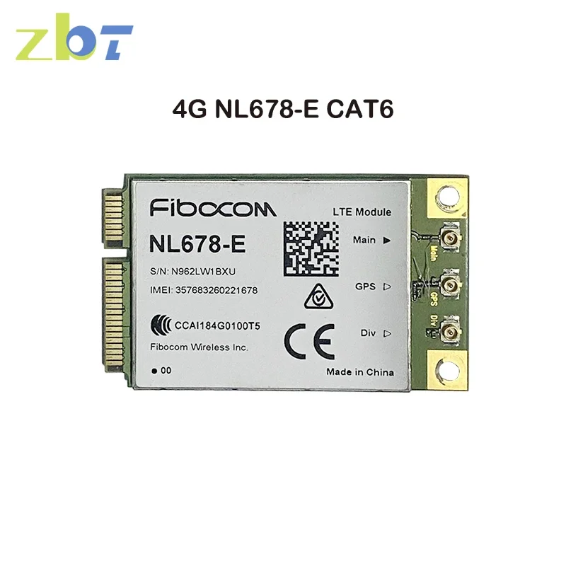 Оригинальный Б/у 4G Модем CAT6 NL678-E LTE Mini PCIe 3G 4G Модуль Fibocom Поддерживает Openwrt для Работы Wi-Fi Маршрутизатора в RU Европа Азия Изображение 0