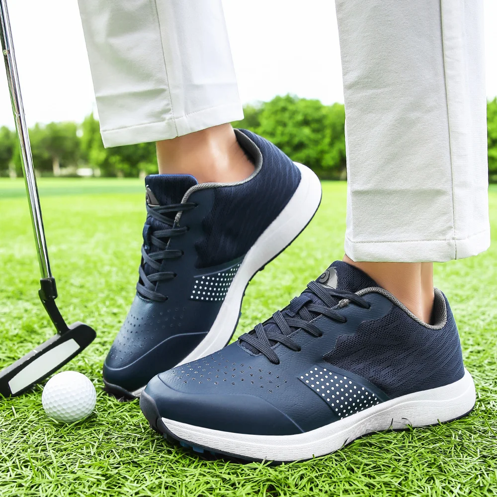 Профессиональная обувь для гольфа, мужская обувь для занятий спортом на открытом воздухе, мужская спортивная обувь для гольфа на весну/лето, большие размеры, спортивная обувь для гольфа Изображение 0