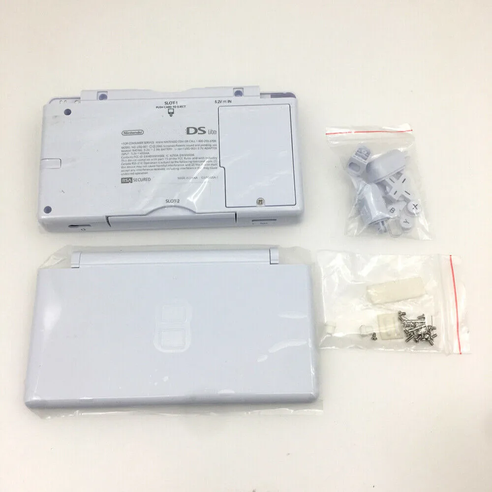 Сменная белая крышка корпуса в сборе + набор отверток для Nintendo DS Lite NDSL Изображение 0