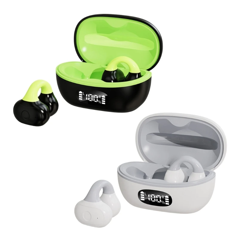 Совместимые с bluetooth5.3 Беспроводные наушники-клипсы для ушей, водонепроницаемые Спортивные наушники-сережки для бега Изображение 0