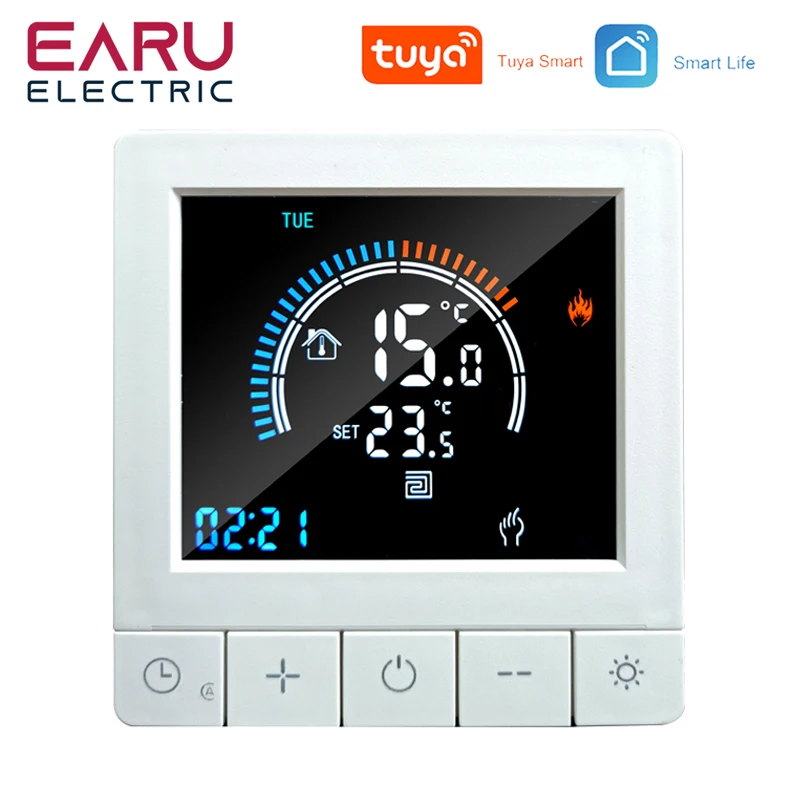 Умный термостат TUYA WiFi Регулятор температуры для электрического напольного отопления, водогазовый котел, цифровой ЖК-дисплей, настенный монтаж Изображение 0